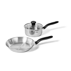 T-Fal -  Simply Cook 3pc Stainless Steel 2qt Sauce Pa Stainless Steel